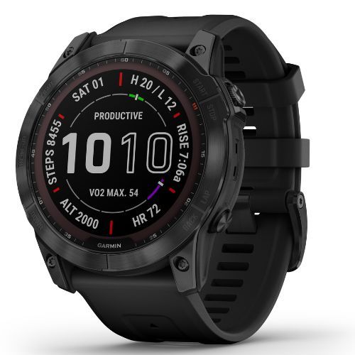 Garmin Fenix 7X Sapphire Solar Hrm Elevate Ox watch black 010-02541-23