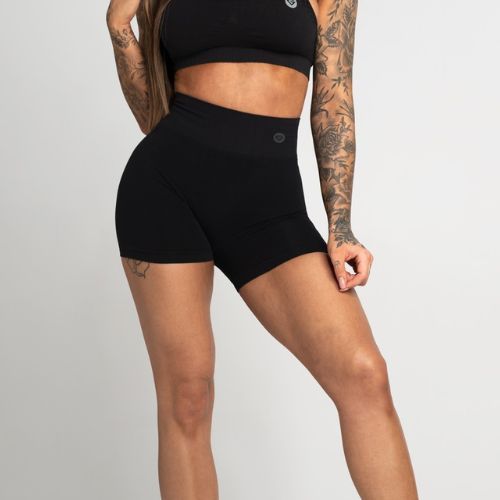 Women's training shorts Gym Glamour Seamless Shorts Black 289