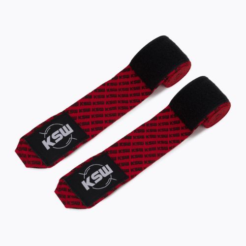 KSW boxing bandages red