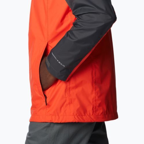 Columbia Pouring Adventure men's rain jacket black and red 1760061