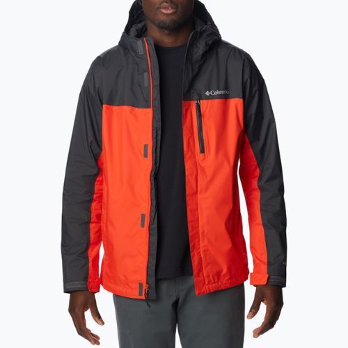 Columbia Pouring Adventure men's rain jacket black and red 1760061