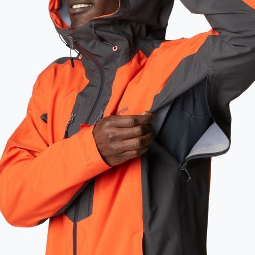 Columbia Peak Creek Shell 813 orange men's rain jacket 1988892