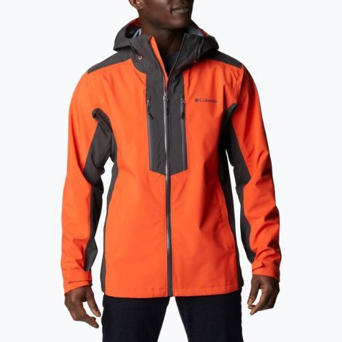 Columbia Peak Creek Shell 813 orange men's rain jacket 1988892