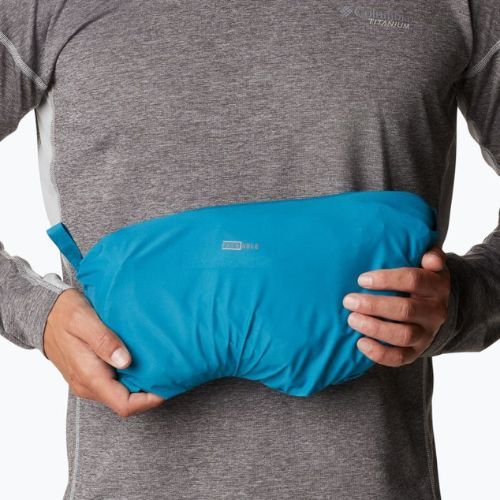 Columbia men's Titan Pass 2.5L Shell rain jacket blue-grey 1888941