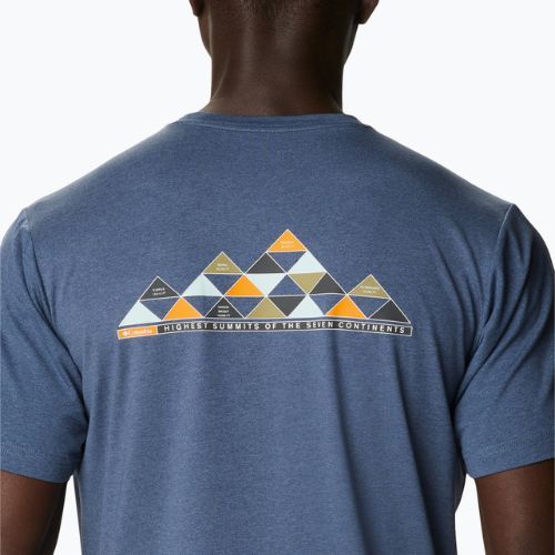 Men's Columbia Tech Trail Graphic Tee blue 1930802 trekking shirt