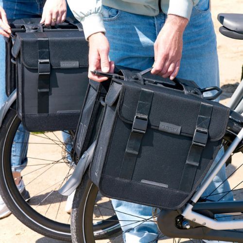 Basil Tour Double Bike Bag black B-18188