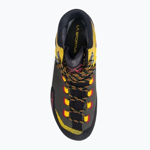 La Sportiva men's high alpine boots Trango Tech Leather GTX black/yellow 21S999100