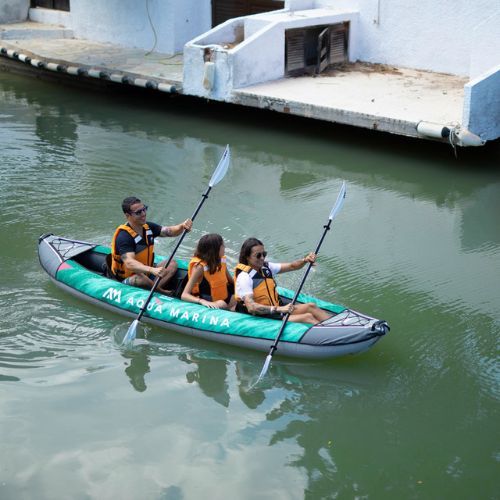 Aqua Marina Recreational Kayak green Laxo-380 3-person inflatable 12'6″ kayak