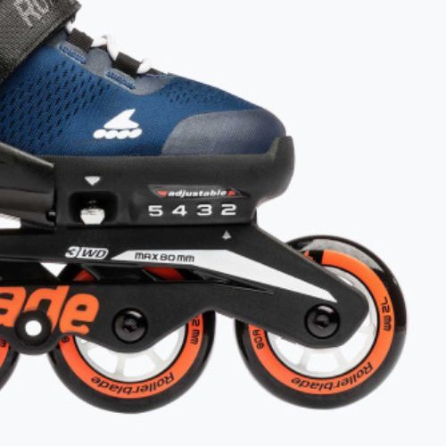Rollerblade Microblade children's skates navy blue and orange 07221900 174