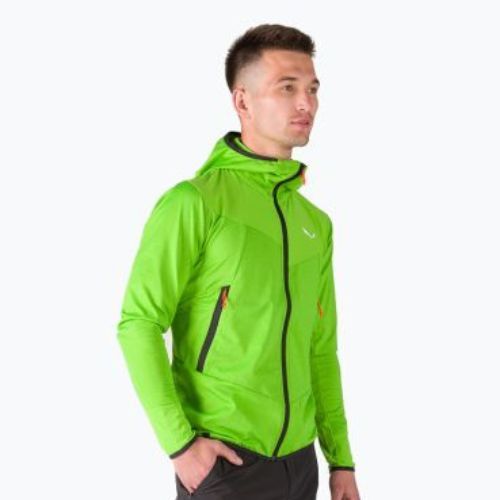 Salewa men's Agner Hybrid PL/DST FZ Hoody fleece sweatshirt green 00-0000027371