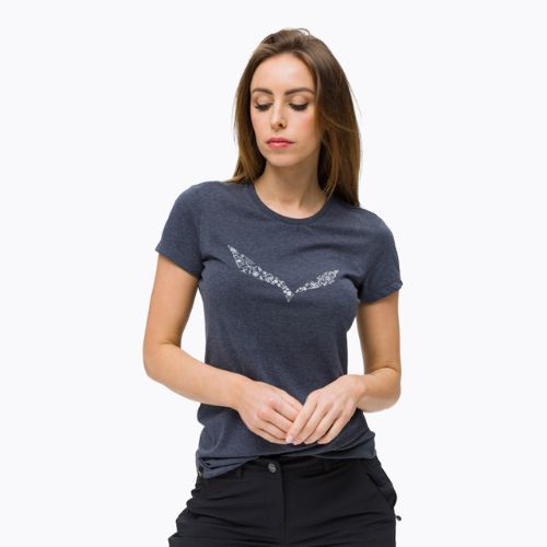 Women's trekking shirt Salewa Solid Dry navy blue 00-0000027019