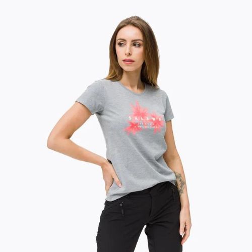Women's trekking T-shirt Salewa Lines Graphic Dry grey 00-0000028064