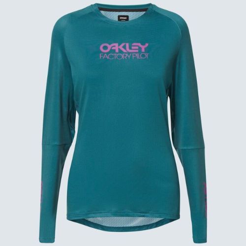 Oakley WMNS Factory Pilot LS women's cycling jersey green FOA500224