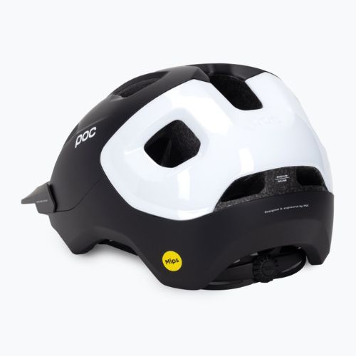 Bicycle helmet POC Axion Race MIPS uranium black matt/hydrogen white
