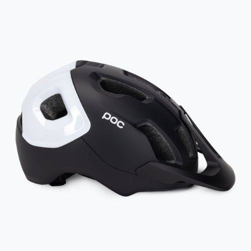 Bicycle helmet POC Axion Race MIPS uranium black matt/hydrogen white
