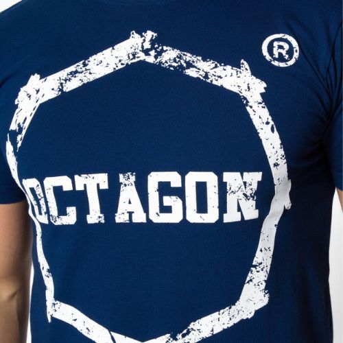 Octagon Logo Smash blue men's t-shirt
