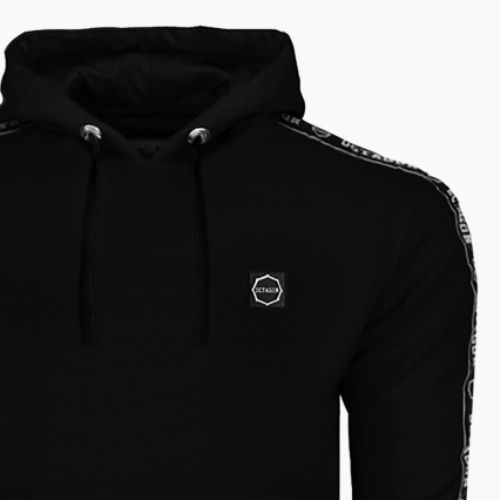 Men's Octagon Stripe hoodie black