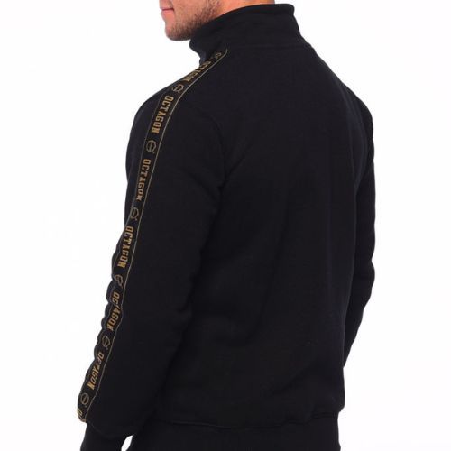 Men's Octagon Zip Stripe sweatshirt black