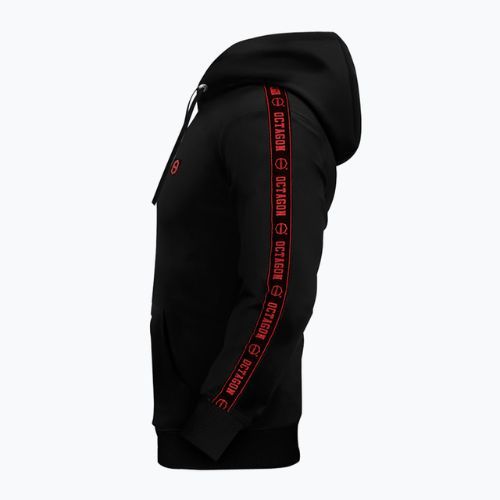 Men's Octagon Zip Stripe hoodie black