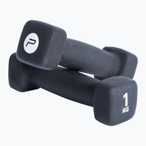 Neoprene dumbbells 1 kg Pure2Improve black P2I201390