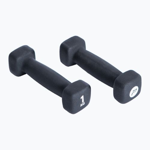 Neoprene dumbbells 1 kg Pure2Improve black P2I201390