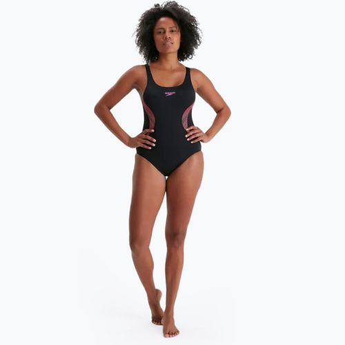 Speedo Placement Muscleback women's one-piece swimsuit black 68-08694G704