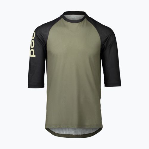 Men's cycling jersey POC MTB Pure 3/4 epidote green/uranium black
