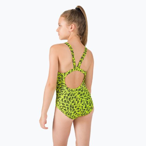Nike Multiple Print Fastback Children's One-Piece Swimsuit Green NESSC755-312