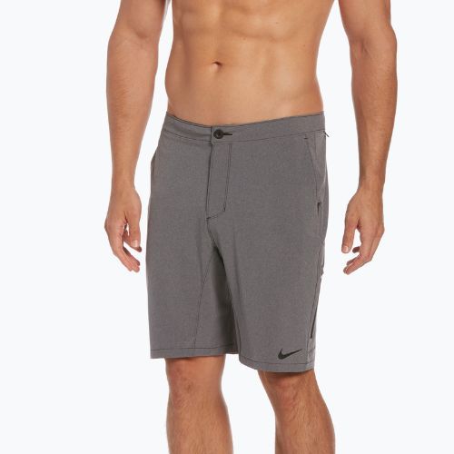 Men's Nike Flow 9" Hybrid dark grey swim shorts NESSC515-061