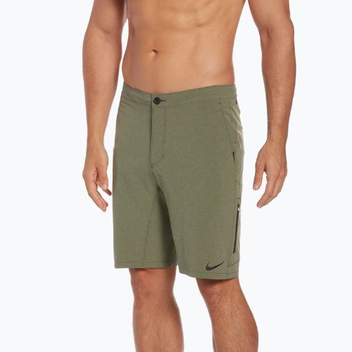 Men's Nike Flow 9" Hybrid swim shorts green NESSC515-240