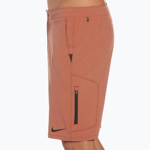 Men's Nike Flow 9" Hybrid swim shorts orange NESSC515-804