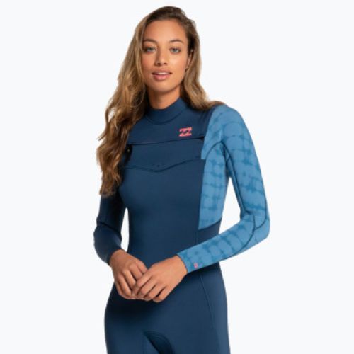 Women's wetsuit Billabong 4/3 Synergy CZ Full blue wave
