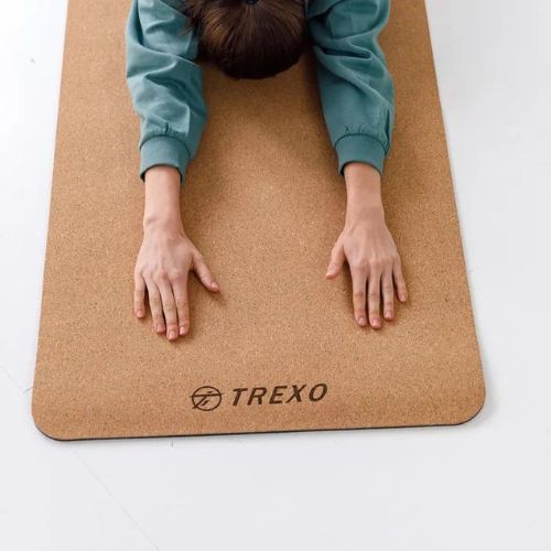 XTREXO Yoga mat TPE cork 6 mm black YM-C01C