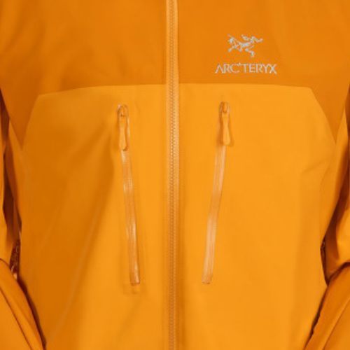 Men's Arcteryx Alpha AR rain jacket orange 25434