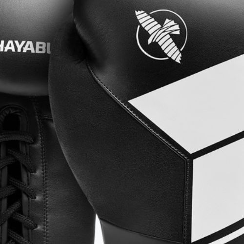 Hayabusa S4 Lace Up boxing gloves white S4LACBG-BK