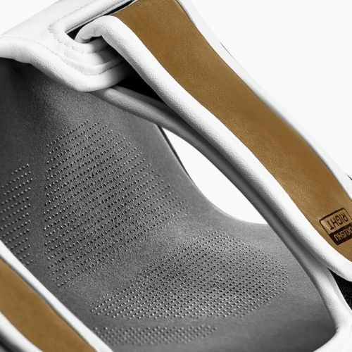 Hayabusa T3 Striking Shin Guards white and gold T3SSG tibia protectors