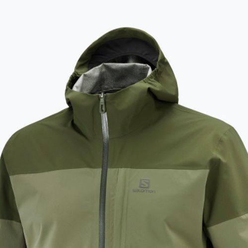 Salomon Outrack 2.5L green men's rain jacket LC1703400