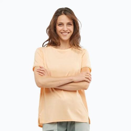 Women's trekking t-shirt Salomon Outline Summer SS orange LC1794500