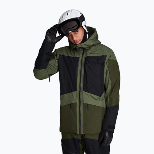 Men's Peak Performance Gravity 2L GoreTex ski jacket green/black G78252020
