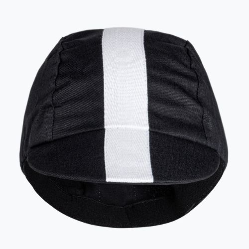 Luxa Classic Stripe black and white under-helmet cycling cap LULOCKCSB