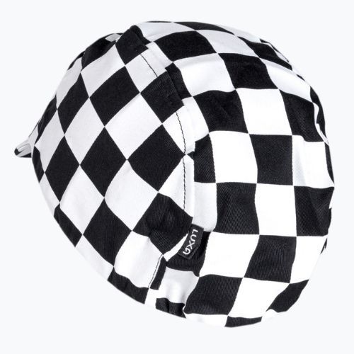 Luxa Squares under-helmet cycling cap black and white LULOCKSB