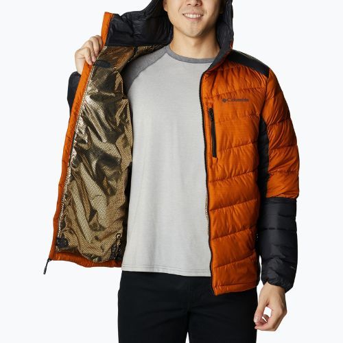 Columbia Labyrinth Loop Hooded men's down jacket orange 1957343