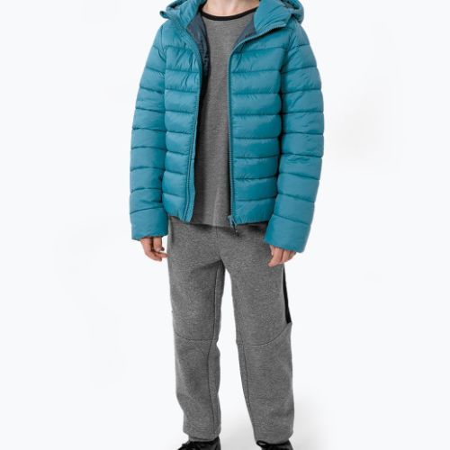 Children's 4F down jacket blue HJZ22-JKUMP001