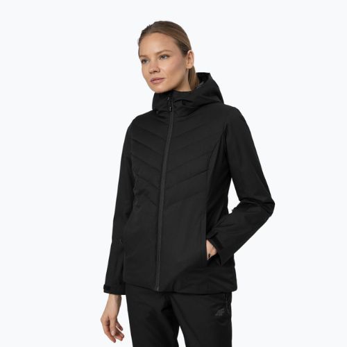 Women's ski jacket 4F black H4Z22-KUDN003