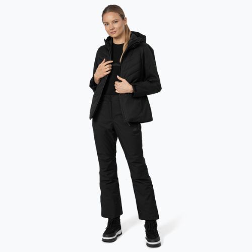 Women's ski jacket 4F black H4Z22-KUDN003
