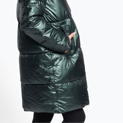 Women's down jacket 4F green H4Z22-KUDP011