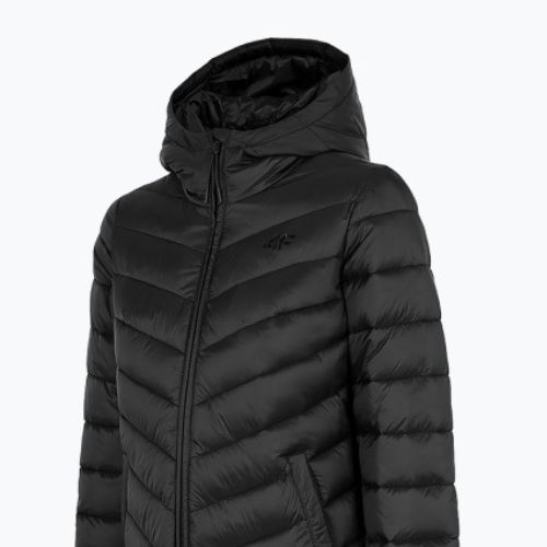 Women's down jacket 4F black H4Z22-KUDP015