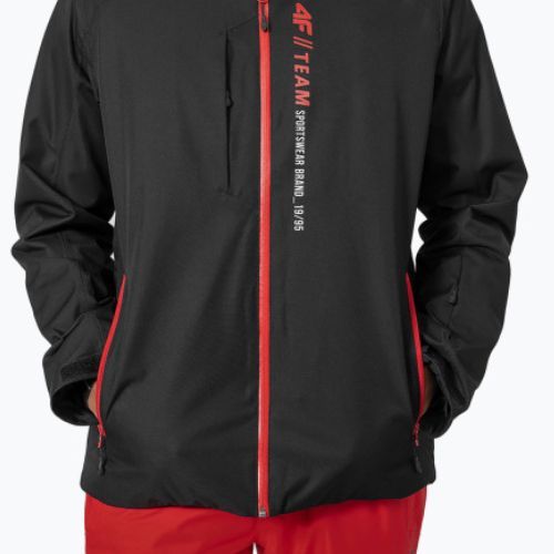Men's 4F ski jacket black H4Z22-KUMN003