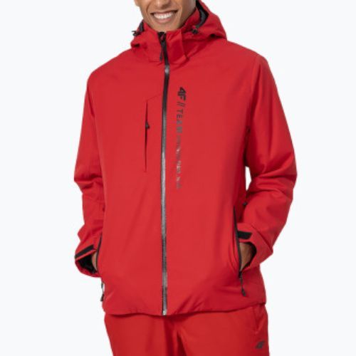 Men's 4F ski jacket red H4Z22-KUMN003