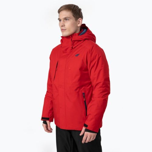 Men's 4F ski jacket red H4Z22-KUMN004
